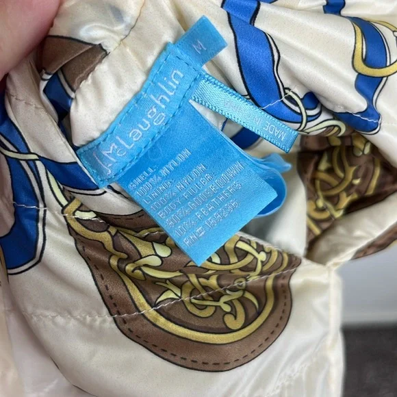 J.Mclaughlin Quilted Equestrian Reversible Horsebit Puffer Vest Pockets - Picture 6 of 10